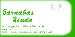 barnabas minda business card