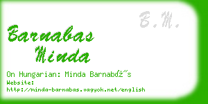 barnabas minda business card